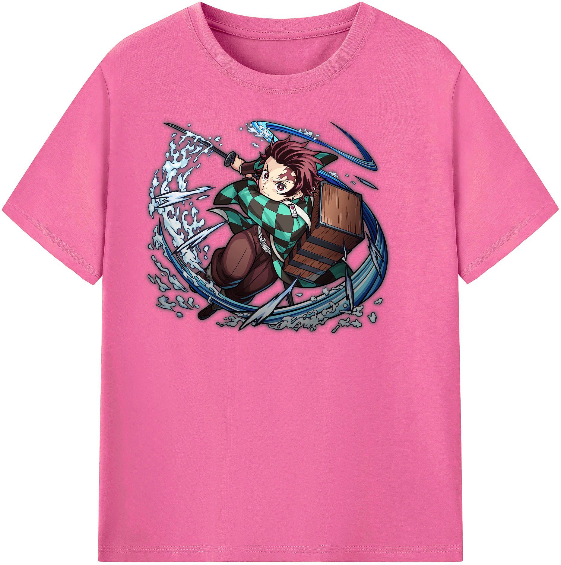 （画像用） 鬼滅の刃 竈門 炭治郎／かまど たんじろう Kamado Tanjirou レディースカジュアルプリントTシャツ（綿100％）